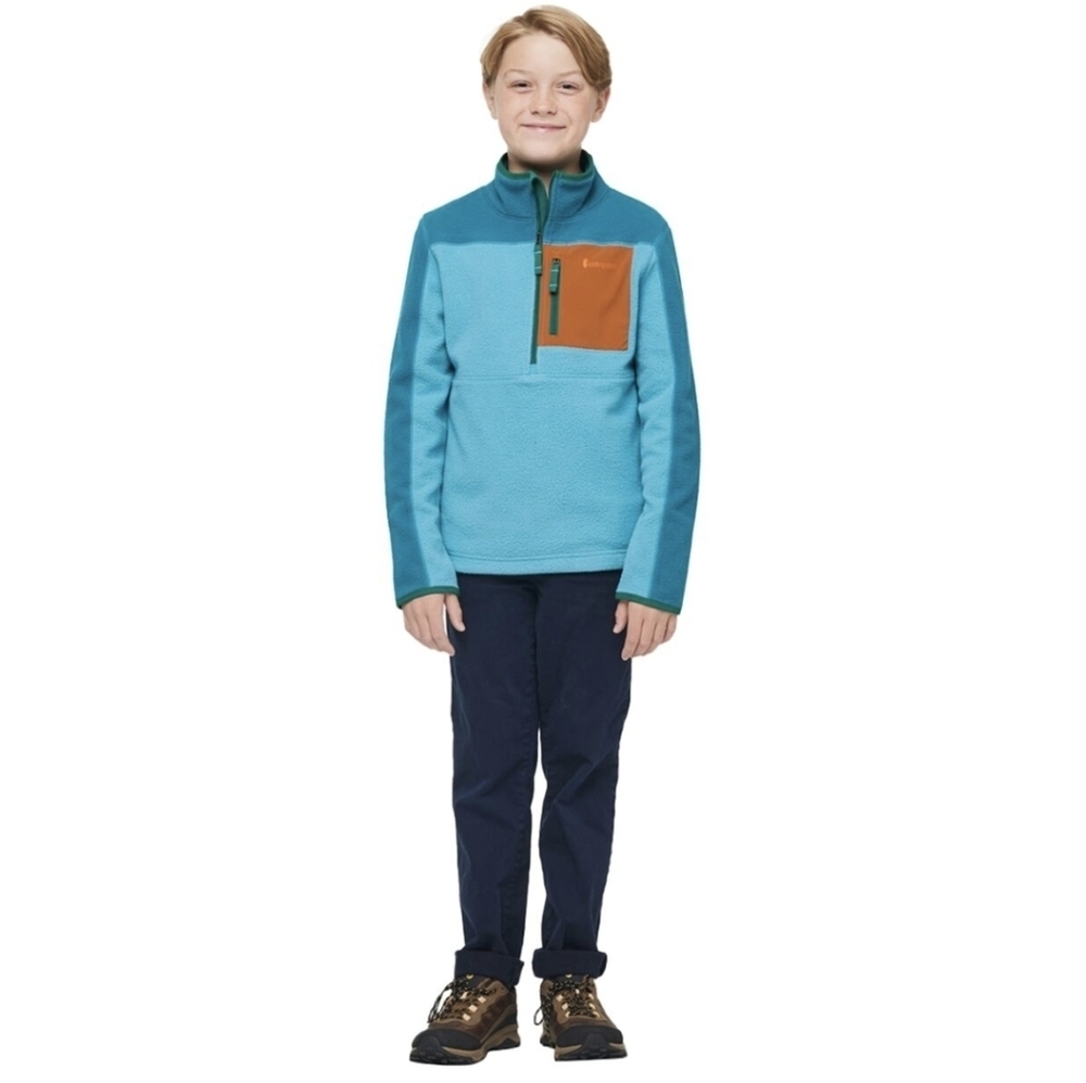 NWT Cotopaxi Kids Abrazo Fleece Half-Zip Jacket-Lake/Rusty